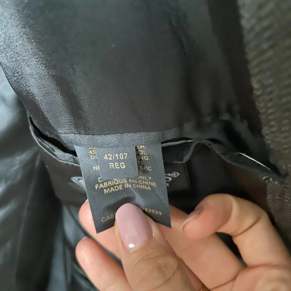 Men's'  Gray Britches Wool Sport Coat/Blazer - 42R/107 - Picture 6 of 15